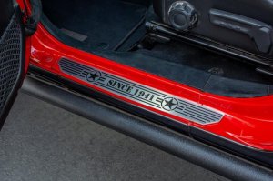 Jeep Wrangler JL Sill Plates - Front - DV8 Offroad - Since 1942 Logo - Black - `18-`27